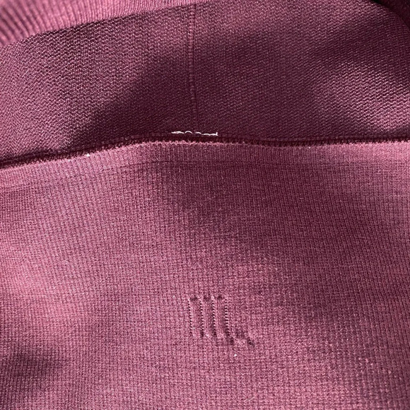 Lululemon In The Flow Crop II Heathered Bordeaux Drama Seamless Size US 8 - Picture 11 of 11